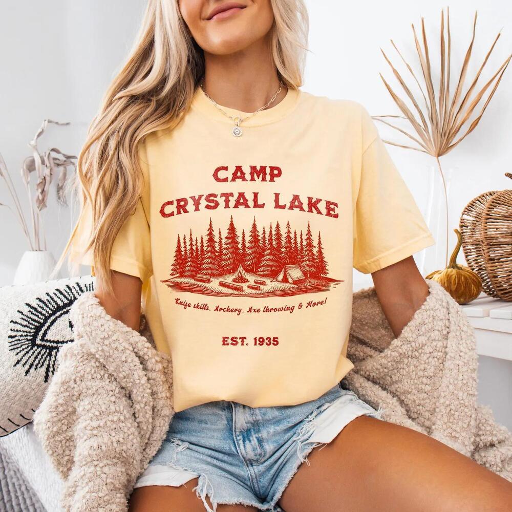 Camp Crystal Lake Shirt 80S Horror Movie Tee